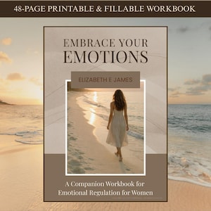Arbeitsbuch zur Emotionsregulation, druckbares, ausfüllbares PDF, Selbsthilfe-Tagebuch für Frauen, Angstzustände & psychische Gesundheit