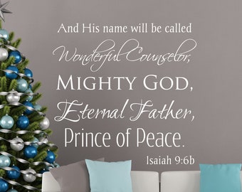Names for Jesus Christ Cross Vinyl Wall Decal By Wild Eyes Signs, Prince of  Peace, Messiah, Emmanuel, Light of the World, Living Room, Church, Youth