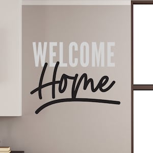 Vinyl Decal | &quot;Welcome Home&quot; | Door Sign Church Worship Sanctuary Business Shop Company