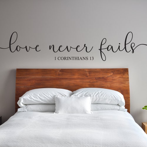 Vinyl Wall Art Decal love Never Fails 1 Corinthians Etsy