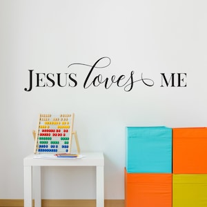 Vinyl Wall Decal | "Jesus Loves Me"