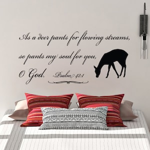 Vinyl Wandtatko &quot;Als Reh... Psalm 42:1&quot;