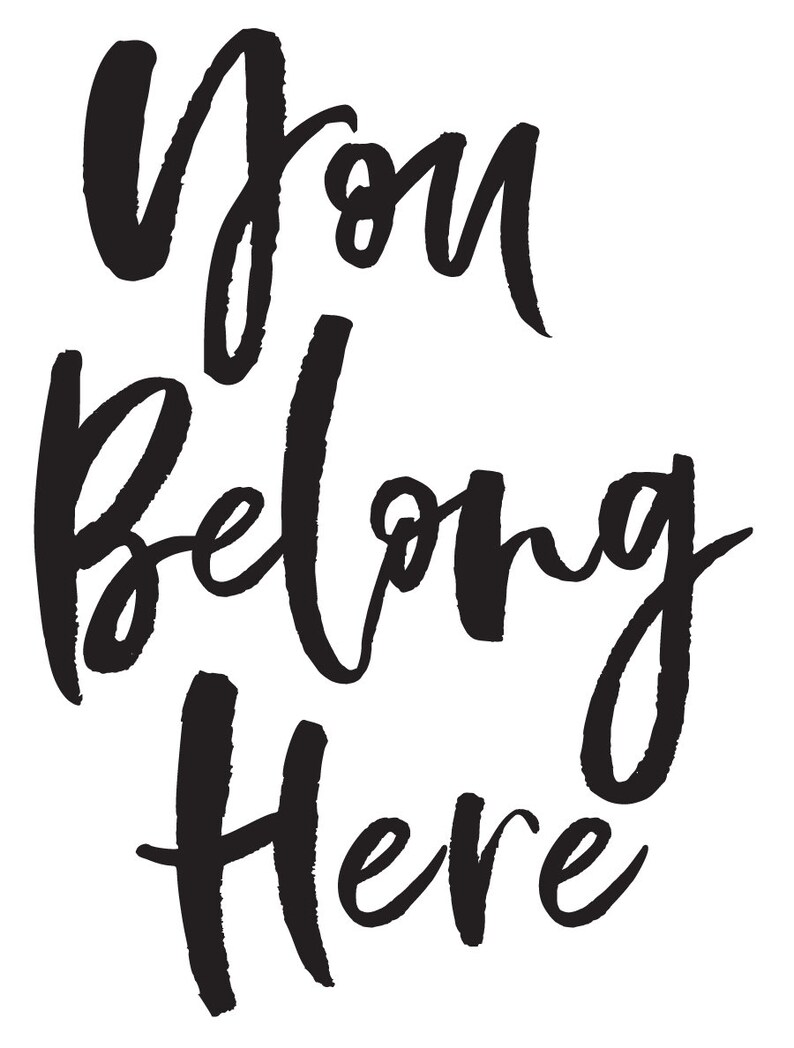 Vinyl Wall Art Decal you Belong Here Classroom Etsy