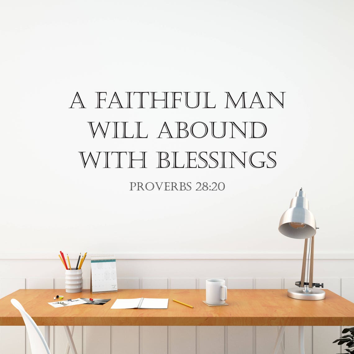 Vinyl Wall Art Decal Proverbs 2820 A faithful man Etsy