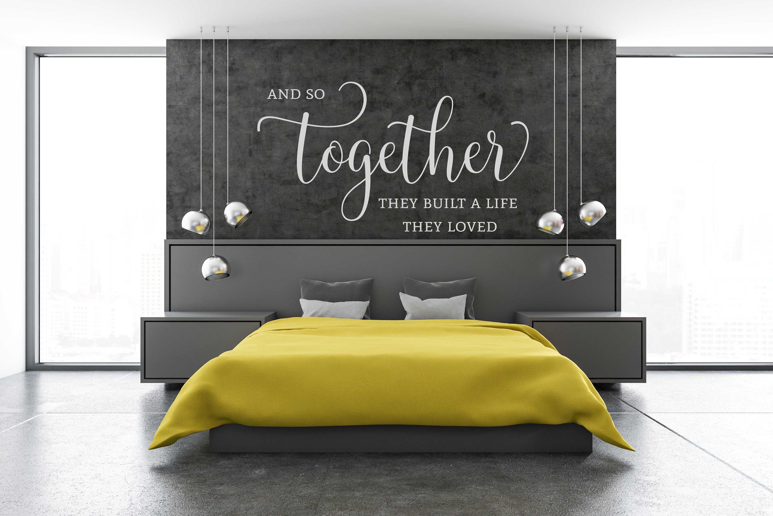 Vinyl Wall Art Decal And So Together They Built A Life They Loved Love Romance Wedding Anniversary Valentine S Day Bedroom Decor