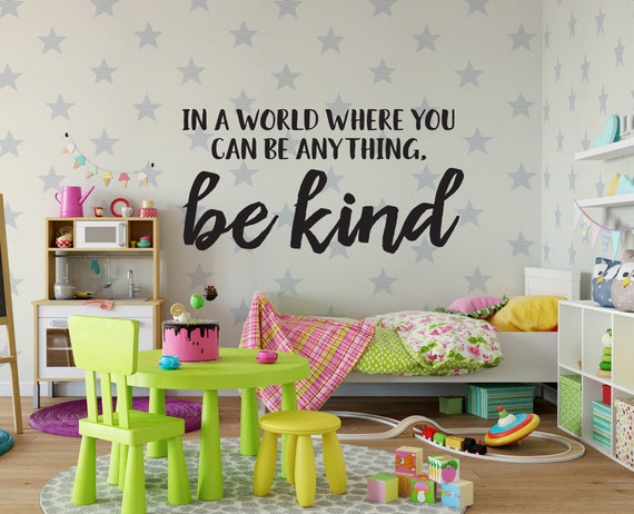 Vinyl Wall Art Decal In A World Where You Can Be Etsy