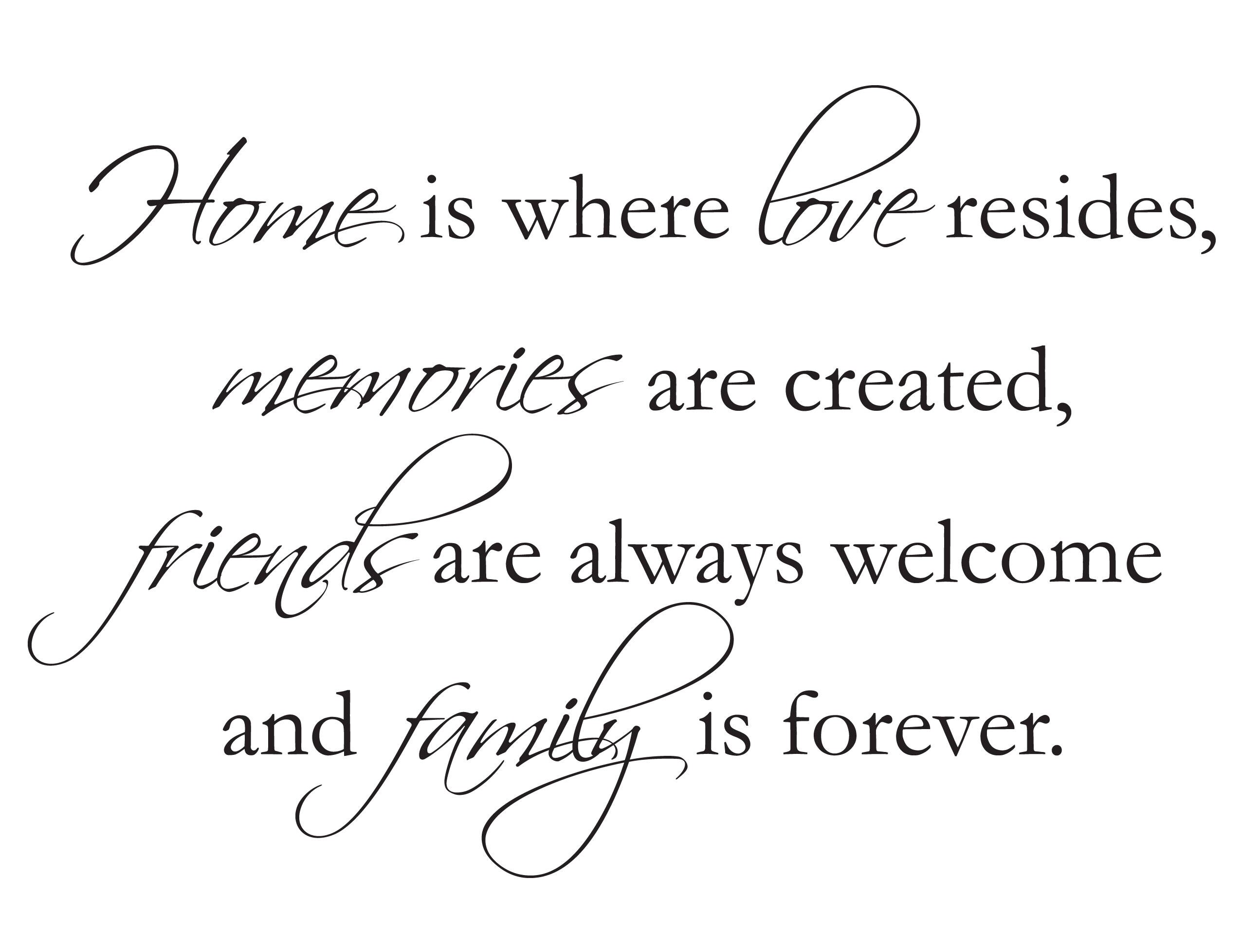 Wallsticker - Home Is Where Love Resides | .dk