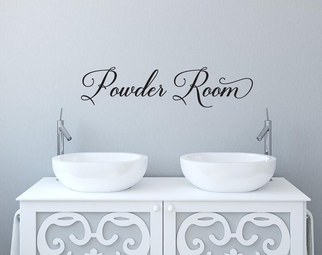 Vinyl Wall/door Decor | "powder Room" | Restroom Signs ~ Bathroom Sign ...