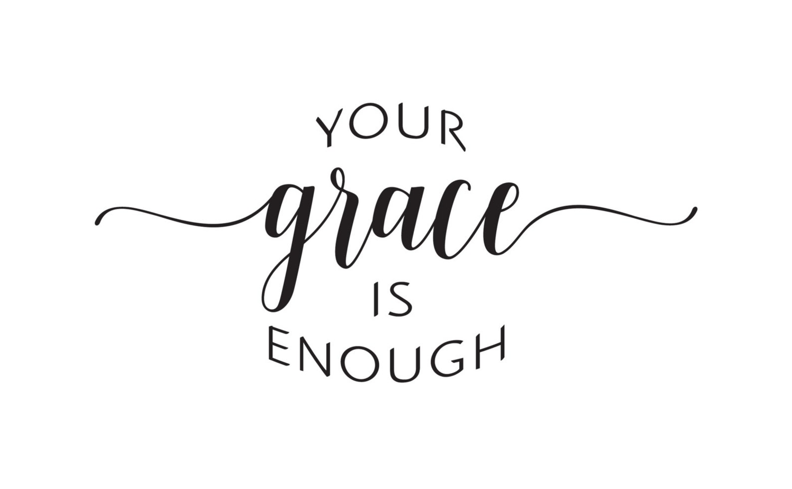 Vinyl Wall Decal your Grace is Enough Etsy