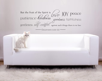 Vinyl Wall Art Decal | "The Fruit of the Spirit" | Galatians 5:22-23