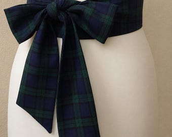 Laço para Kilt Escocês em Tartan, Laço para Faixa de Traje das Terras Altas, Acessório para Vestido Xadrez, Traje Tradicional Escocês para Casamentos e Eventos