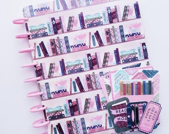 Book Lovers Club Planner Cover Dashboard Pagemarker Set HP Classic Skinny A5 A6 Micro Mini