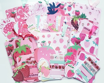 Strawberry Planner Cover or Loaded Dashboard Set