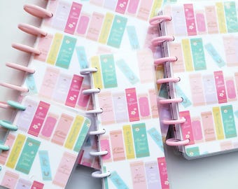 Book Lovers Planner Cover Dashboard Pagemarker Set HP Classic Skinny A5 A6 Micro Mini