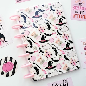 Pastelloween Pink Halloween Pinkoween Girly Gothic Happy Planner Mini Classic Skinny A5 A6 Personael Size Cover Dashboards