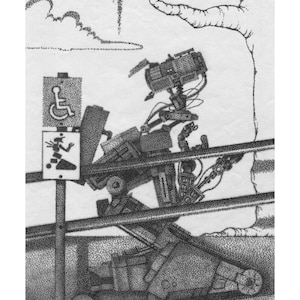 Mobile - Short Circuit 2, Johnny 5, giclee art print, 1988 - 8in x 10in