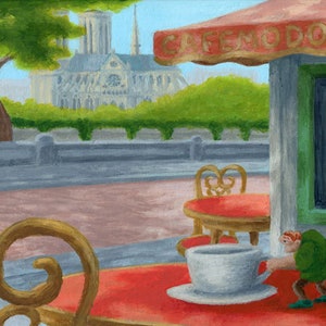 Bell Ringers on a Break #2 - &quot;Cafemodo&quot; - Hunchback of Notre Dame Quasimodo 8 x 10 giclee print