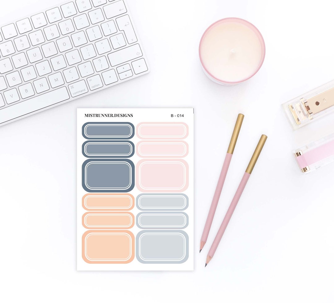 Self Care Pastel Half and Quarter Box Functional Planner Stickers ...