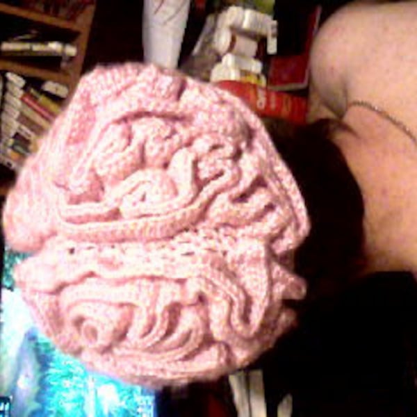 Brain hat/skull cap. Zombie protection device. Available in different colors.