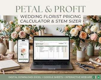 Wedding Florist Pricing Calculator & Stem Costing Tool (Digital Download)