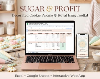 Sugar Cookie Pricing Calculator & Royal Icing BOM (Digital Download)
