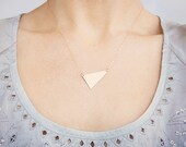 Gold Asymmetric Triangle Necklace - OOAK