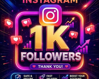 Instagram 1K Followers Growth Guide, Social Media Marketing Tips (Digital Download)