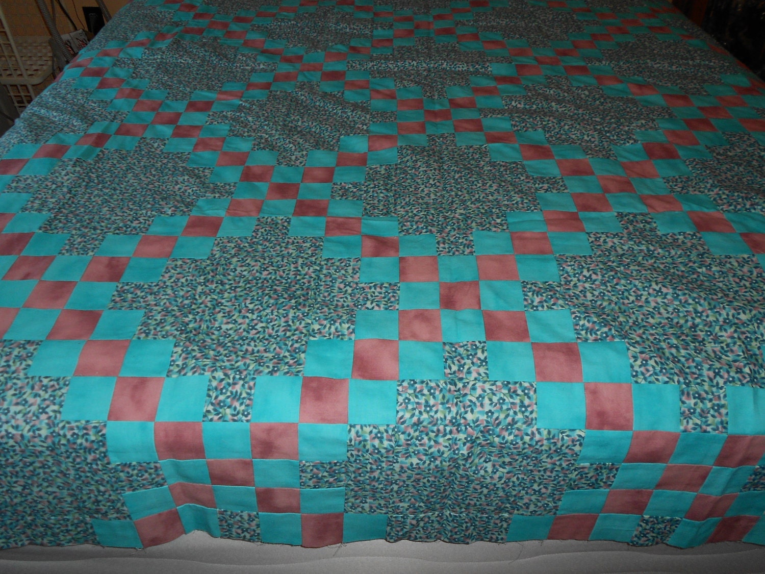 90-x-92-irish-chain-quilt-top-and-binding-only-etsy