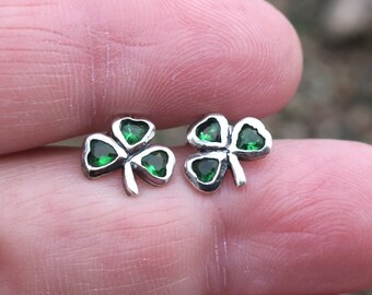 Four Leaf Clover Earrings St Pattys St Paddy\u2019s St Patrick Day Irish Ireland Celtic Jewelry Silver Stainless Steel Fish Hooks