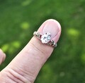 Vintage 925 Sterling Silver Cubic Zirconia Claddagh Ring