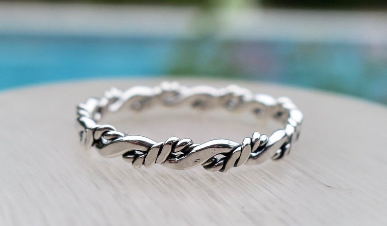 Vintage 925 Sterling Silver Twist Stacking Ring