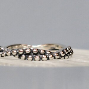 Vintage 925 Sterling Silver Dot Stacking Ring