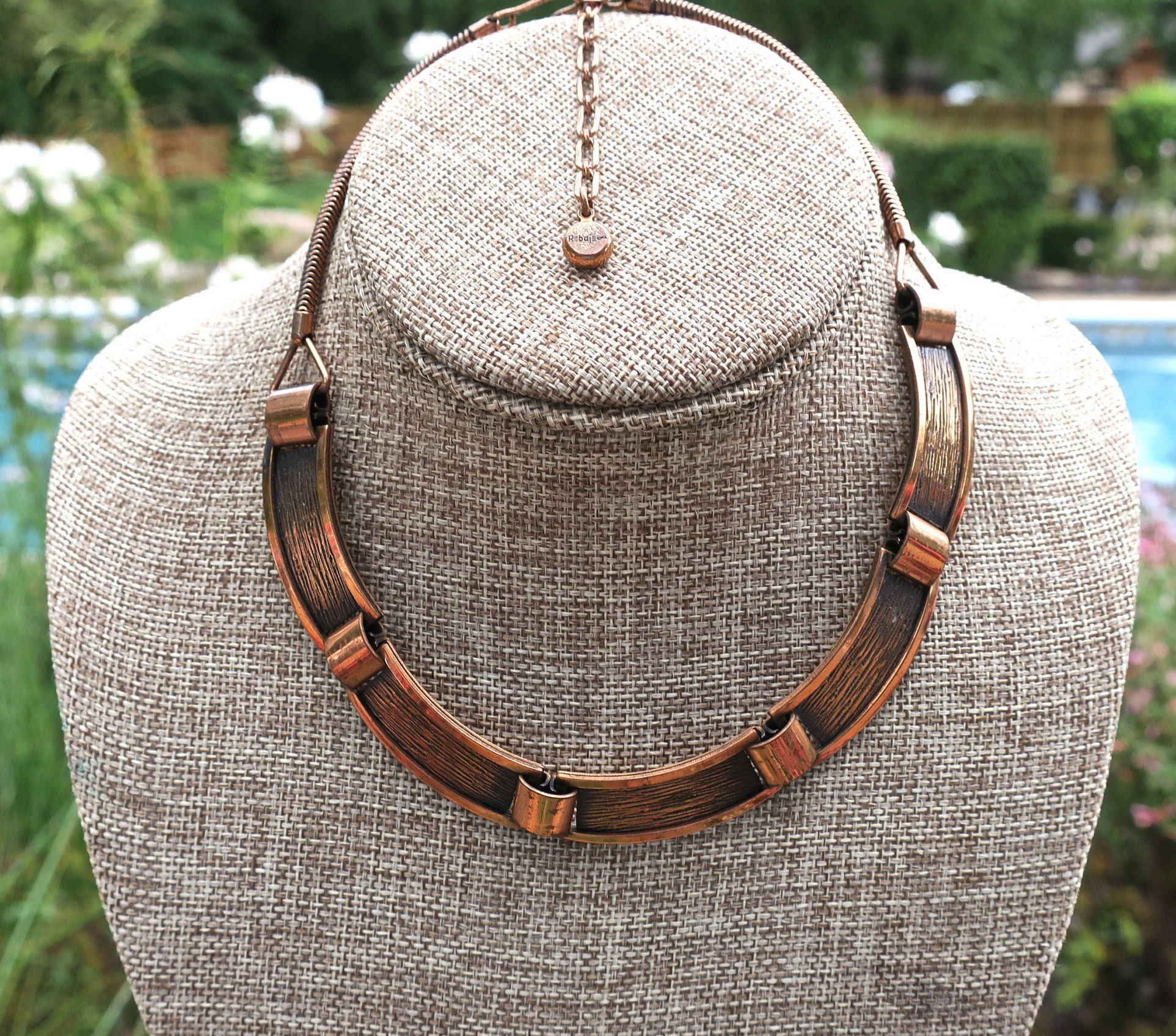 Vintage Rebajes Copper Necklace Etsy