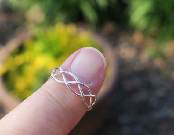 Vintage 925 Sterling Silver Endless Wave Ring - Etsy