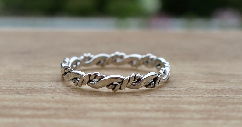 Vintage 925 Sterling Silver Twist Stacking Ring