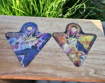 Vintage Set of 2 Yu Gi Oh Holographic Triangle Cards