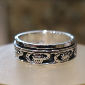 Vintage 925 Sterling Silver Scorpion Spinner Ring