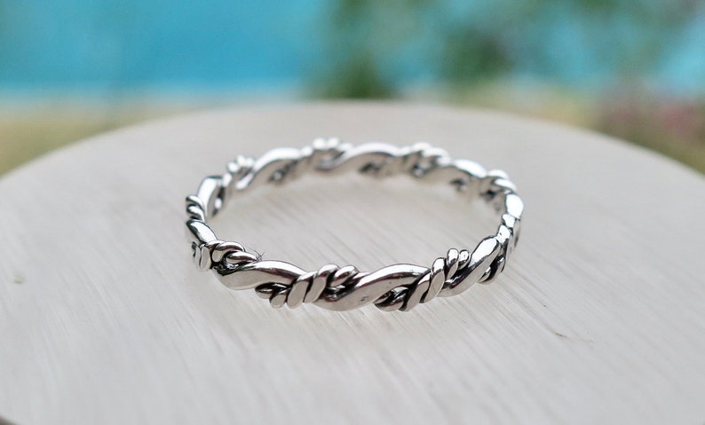 Vintage 925 Sterling Silver Twist Stacking Ring