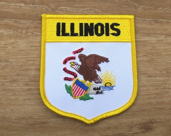 Embroidered Iron On Illinois State Patch