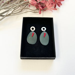 Tagua earrings, green earrings, chili earrings, dangle earrings, nut earrings, gift for vegan, sustainable earrings, eco-friendly jewelry
