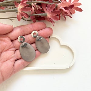 Tagua earrings, gray earrings, dragonfly earrings, drop tagua earrings, nut earrings, light earrings, boho earrings, sustainable earrings