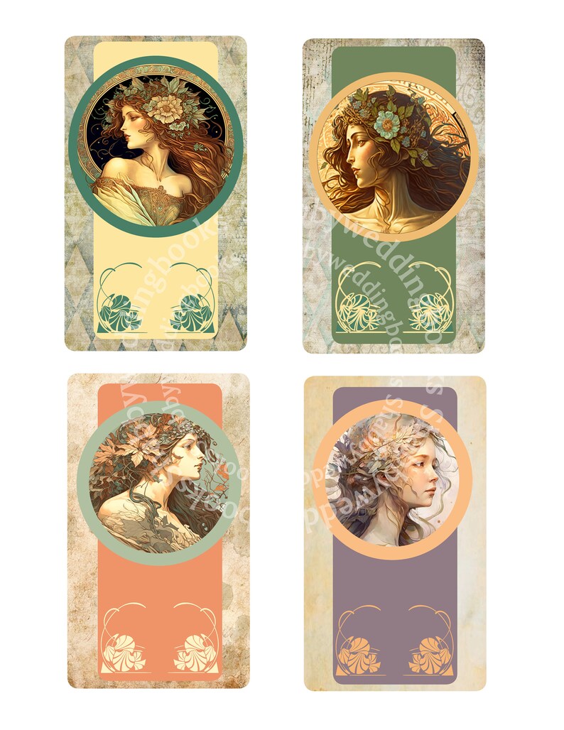 Mucha Art Nouveau Blank Note Cards - 10 Pack A6 Folded Cards With Envelopes 6 thumbnail image