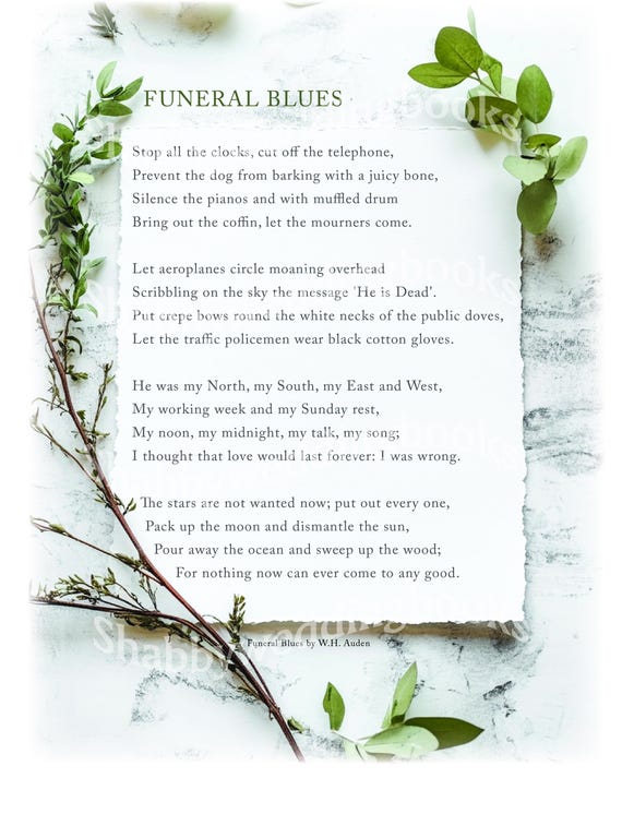 Funeral Poem In 4 Weddings And A Funeral Beachweddingtips