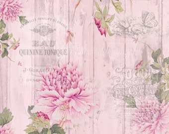 12 page pack, Floral Digital downloads, 8.5" x 11" for scrapbooking, Junk journaling, Envelopes and tags for making your own Junk Journal