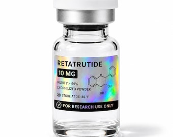 Étiquettes holographiques pour peptides, flacons de 3,8 x 1,9 cm (1,5 x 0,75 pouce), étiquettes autocollantes personnalisées pour la recherche, étiquettes imperméables pour flacons, lot de 10.