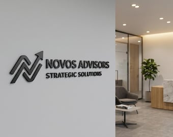 Custom 3D Metal Logo Sign, Precision RAL Color Matched Wall Letters (Office Reception)