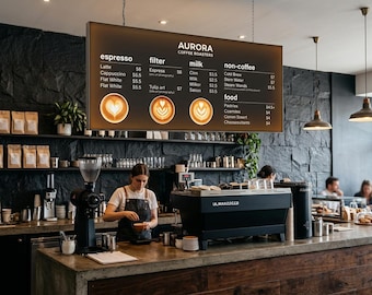Custom Ultra-Slim SEG Fabric LED Lightbox, Frameless Cafe and Coffee Bar Menu Board