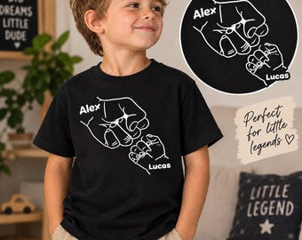 Personalized Kids Shirt Custom Name Family Matching Tee Dad Son Daughter Gift Kids T Shirt