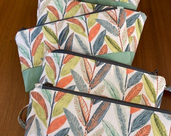 Large Zipper Pouch Makeup Bag Travel Bag Gift for Her Cosmetic Bag Tote