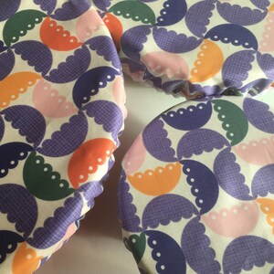 Reusable Organic Fabric Bowl Covers, Elastic Sustainable Kitchen Dish Covers
